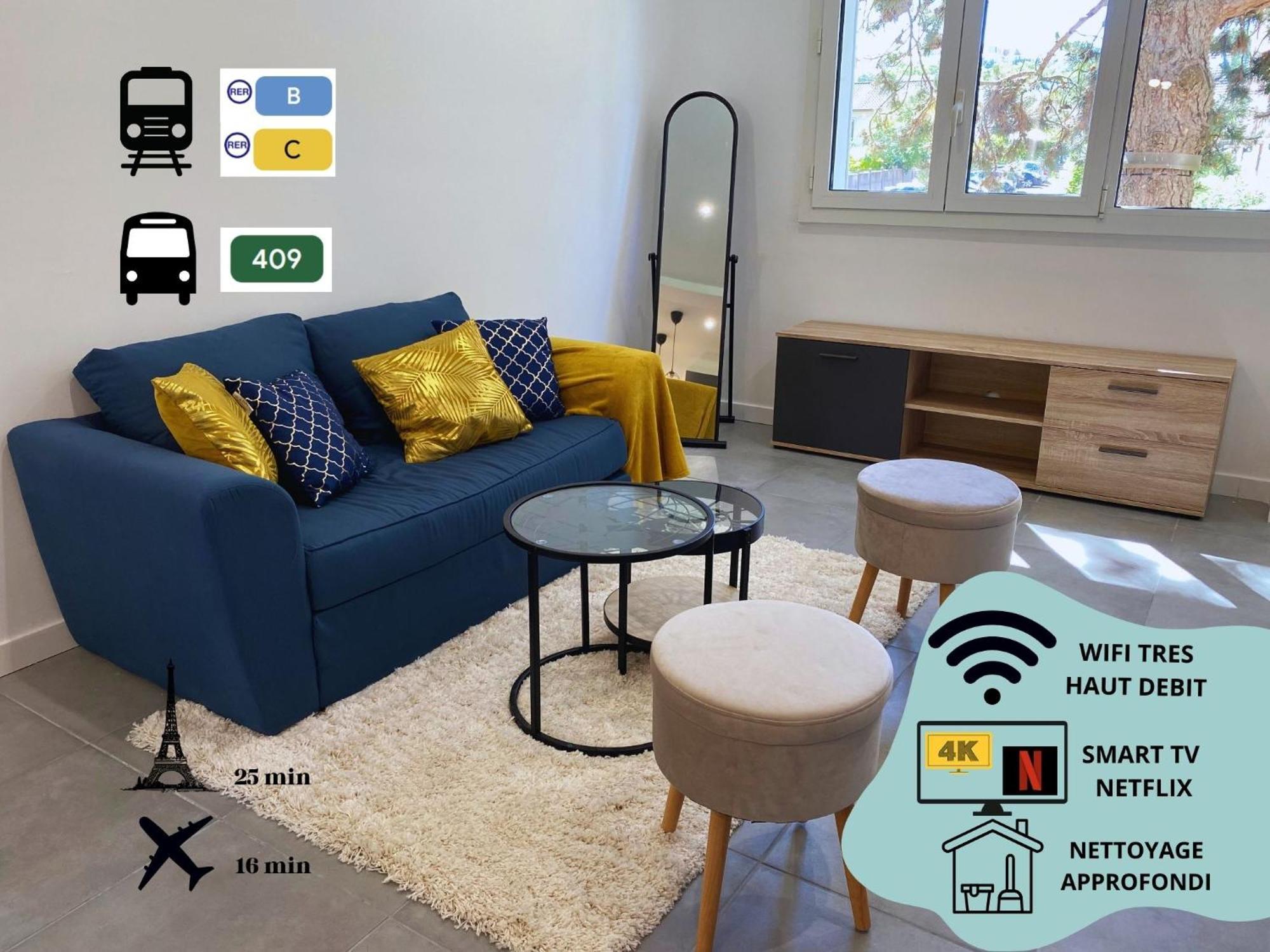Bel Appartement Antony, 8Min Rer B A Pied, Proche Paris Et Orly Ngoại thất bức ảnh